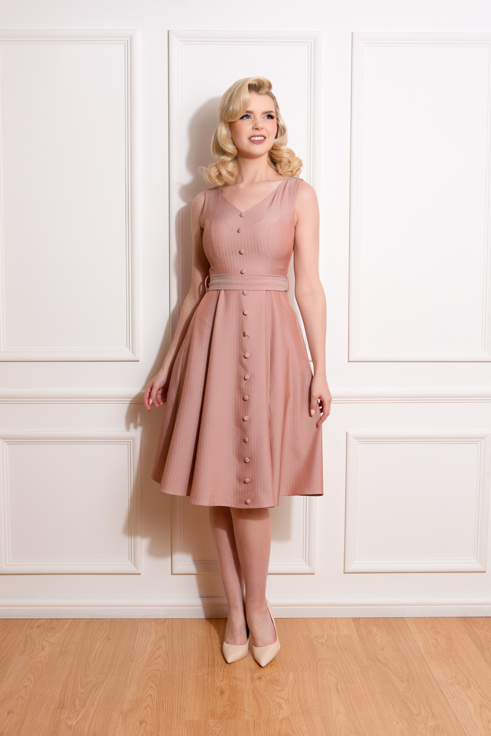 Charming Blush Swing Dress